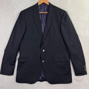 Jack Victor Select Mens 42L Cassini‎ 100% Wool Navy Blazer Sport Jacket Preppy